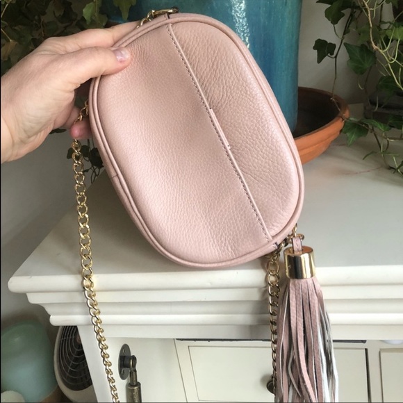 G.I.L.I Italian Blush Pebbled Leather Bag - Picture 5 of 8
